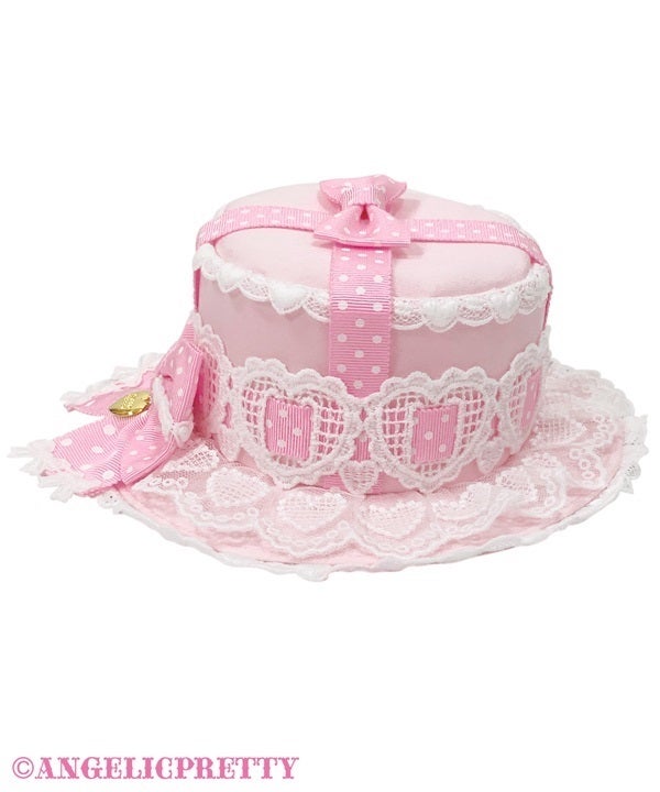 Airy Heart Gift Ribbon Mini Hat by Angelic Pretty