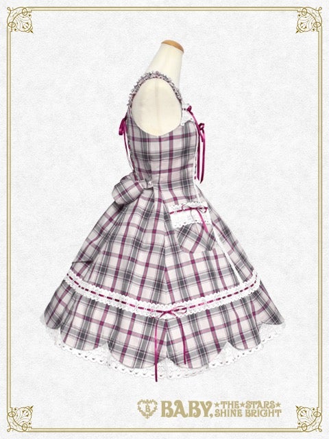 Tartan Check Hem Scallop JSK Set (B46JS256) by Baby, the Stars