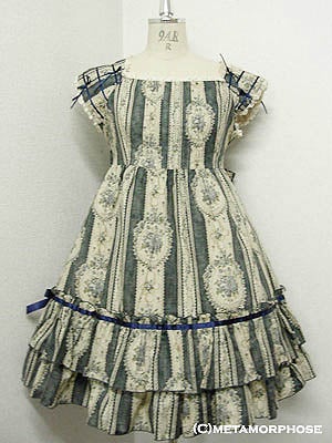 Bouquet Print High Waist JSK (2004) by Metamorphose Temps de Fille