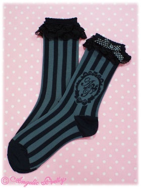 Angelic Pretty Cinema Doll ソックス　ラベンダー Cinema Doll Crew Length Socks by Angelic Pretty