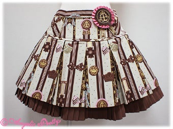 Chocolate Rosette Skirt by Angelic Pretty
