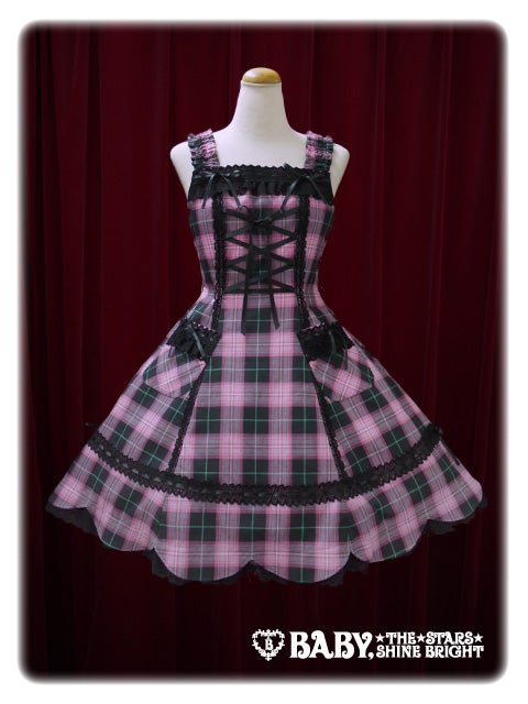 Tartan Check Hem Scallop JSK (B39JS239) by Baby, the Stars Shine