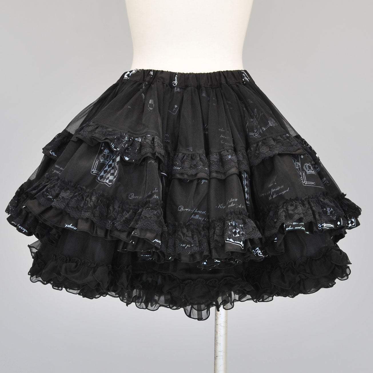 FRILL Trump Pattern Pannier Skirt by h.NAOTO