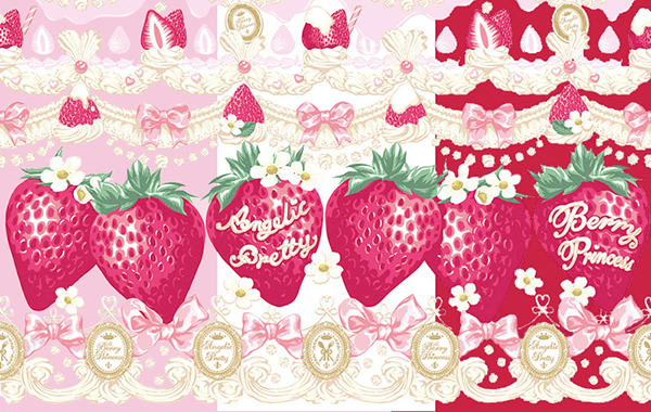 Melty Berry Princess ソックス オーバーニー 苺 Melty Berry Princess OTKs by Angelic Pretty