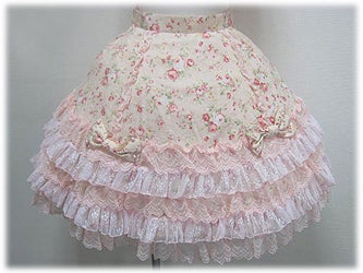 スカート Treaturself Rosemotifribbontulleskirt Rose Princess Doll Skirt by Angelic Pretty