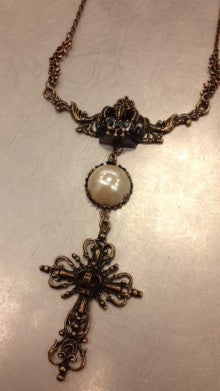 Crown and Cross Charm Necklace by Black Peace Now