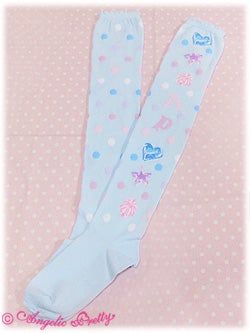 Angelic Pretty オーバーニー　靴下 ニーハイ ジュエリージュレ Jewelry Jelly OTKs by Angelic Pretty