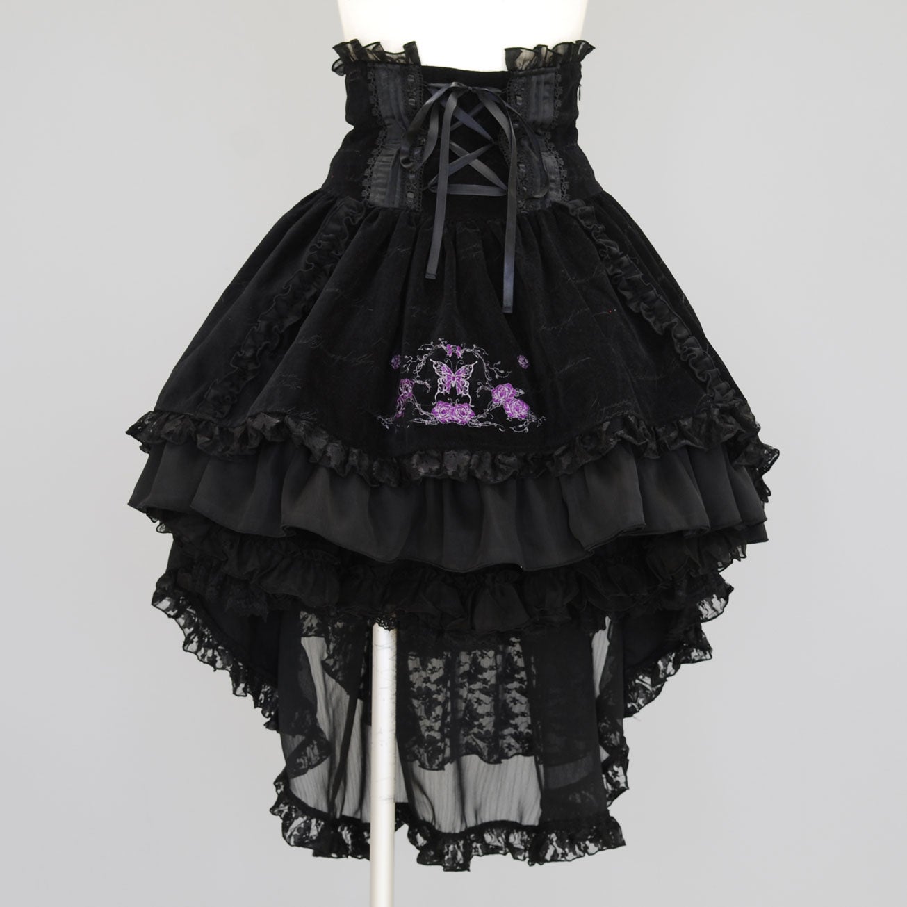 FRILL Velour Bustle Skirt by h.NAOTO