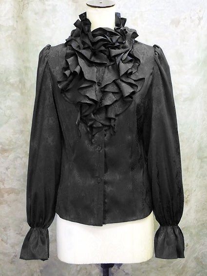 Jacquard Frilled Blouse by Moi-même-Moitié