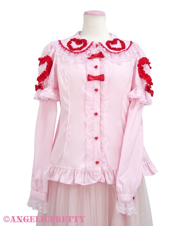 Frill Heart Sleeve Blouse by Angelic Pretty