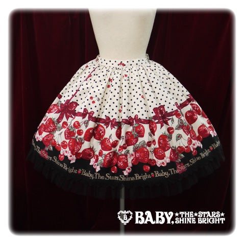 Sweet Cream Strawberry Days Skirt by Baby, the Stars Shine Bright