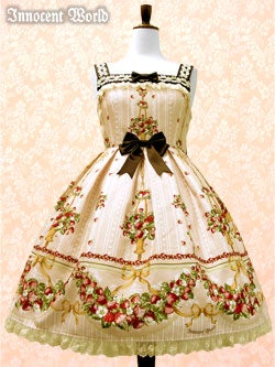 Classical Strawberry High Waist JSK by Innocent World