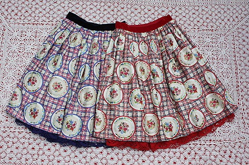 Tweed & Russian Plate Tuck Skirt by Jane Marple