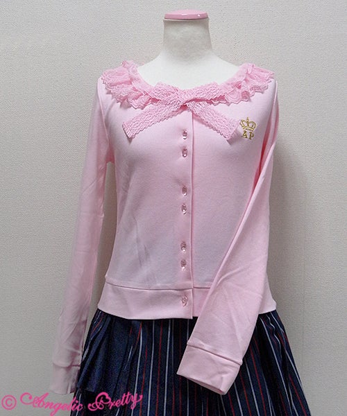Logo Embroidery Cutsew Cardigan by Angelic Pretty