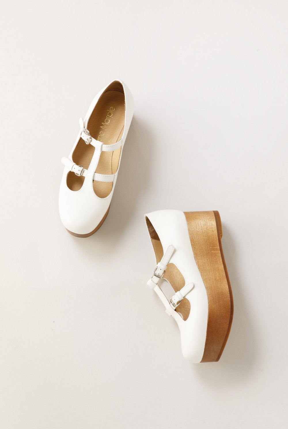 Wood Sole 2-Strap Shoes (2022) by Jane Marple