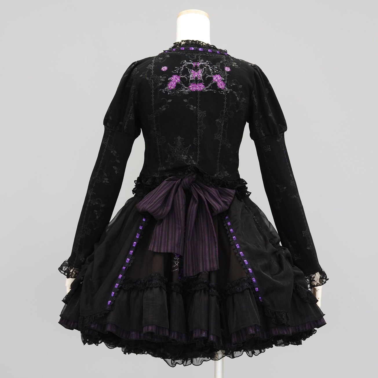 FRILL Ribbon and Embroidered Bolero Cardigan by h.NAOTO