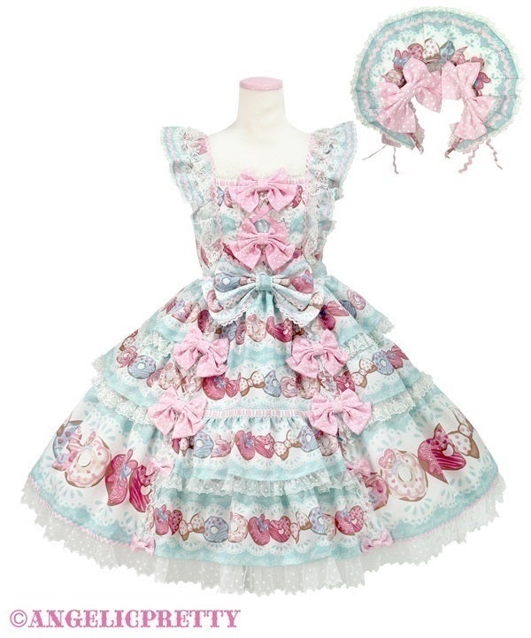 Dreamy Fancy Doughnut Tiered JSK Set by Angelic Pretty