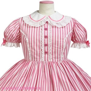 Lyrical Bunny Stripe Diner OP Set by Angelic Pretty