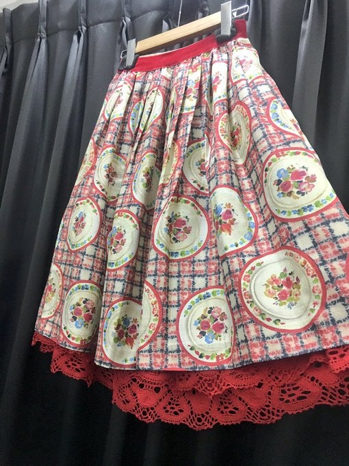 Tweed & Russian Plate Tuck Skirt by Jane Marple