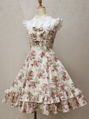 Rococo Bouquet Ribbon Frill OP by Victorian Maiden