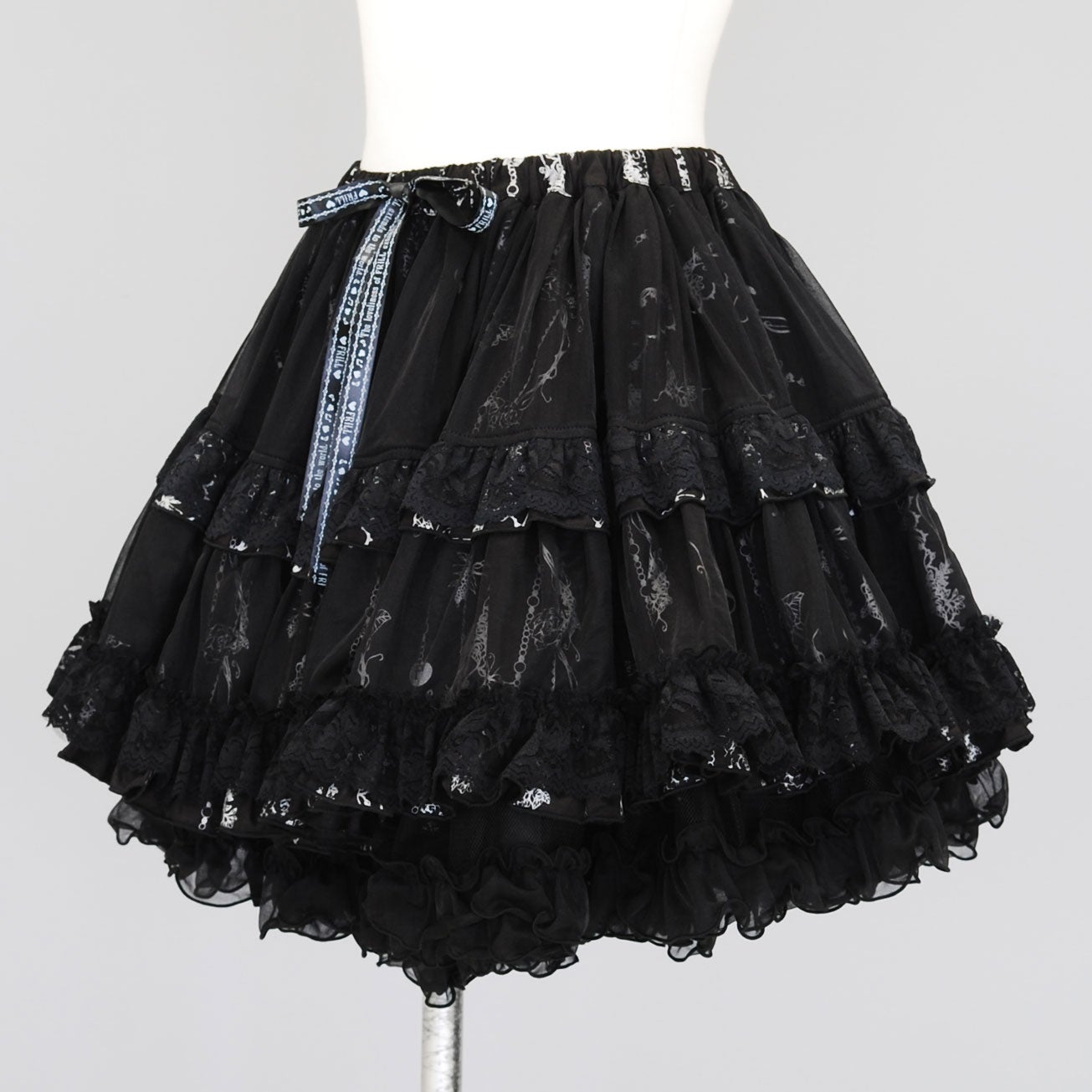 00s 希少 h.naoto FRILL 総柄プリント フリルパニエスカート FRILL Volume Pannier Skirt by h.NAOTO