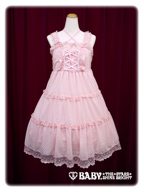 BABY, THE STARS SHINE BRIGHT 3段ティアードJSK Triple Tiered Babydoll JSK by Baby, the Stars Shine Bright