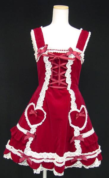 Velveteen Heart Pocket JSK by Angelic Pretty
