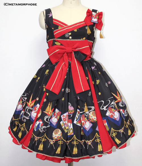 morphose temps de fille 恋のおくすり JSK Koi Koi! Floral Cards Tuck JSK by Metamorphose Temps de Fille
