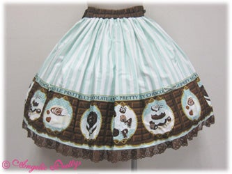 Angelic Pretty  chocolateスカート ミント Melty Chocolate Skirt (2010) by Angelic Pretty
