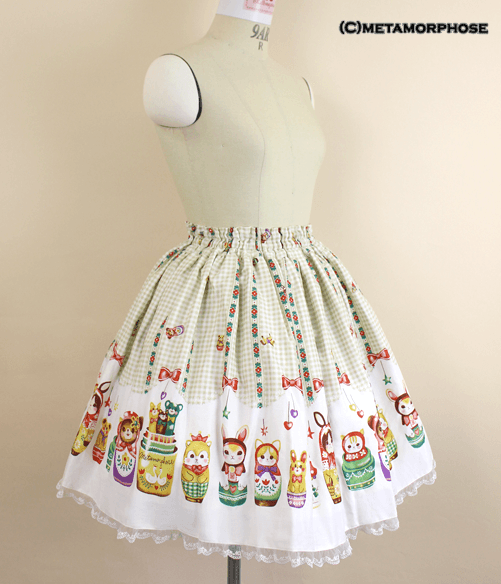 Matryoshka Doll Mini Skirt by Metamorphose Temps de Fille