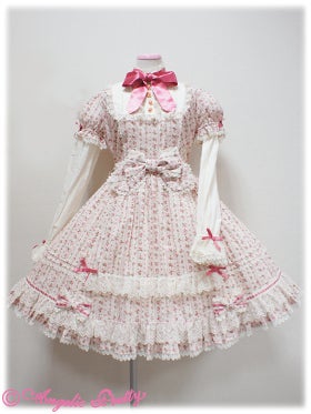 rosymonster☆stripe triple frill OP Stripe Rosy OP by Angelic Pretty