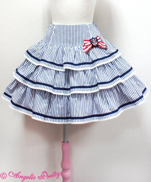Stripe Marine Skirt by Angelic Pretty