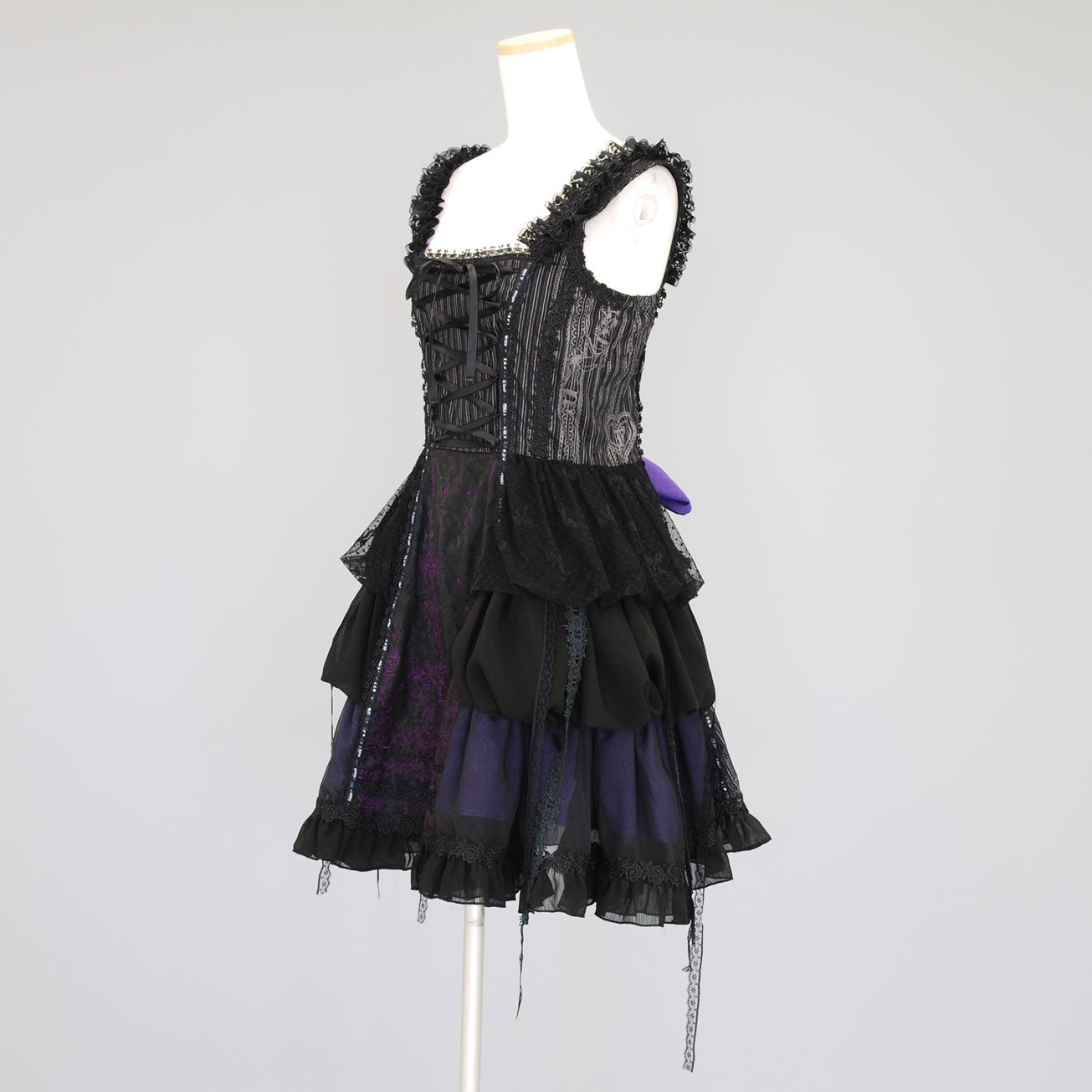 h.NAOTO FRILL ゴスロリ　ロリータ JSK FRILL Side Lace Embroidered JSK by h.NAOTO
