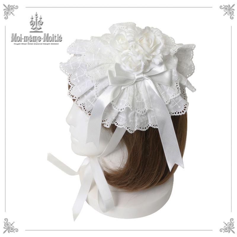 St. Peter's Cross Cotton Lace Round Headdress by Moi-même-Moitié