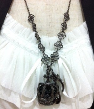 Crown and Music Note Necklace by Black Peace Now