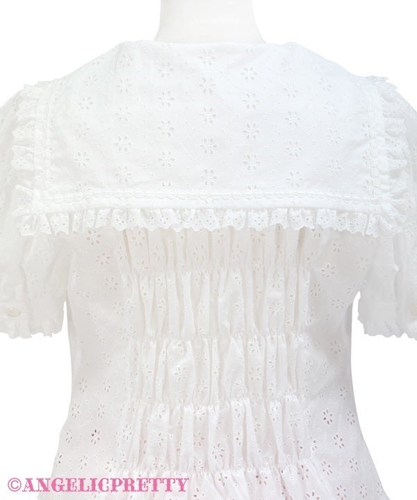 Cotton Garden Lace Sailor Blouse by Angelic Pretty