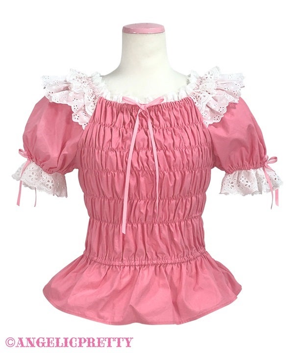 d*2様 angelic pretty 【7月下旬削除】オフショルダーブラウス Shirred Off-Shoulder Blouse (2024 2nd release) by Angelic Pretty