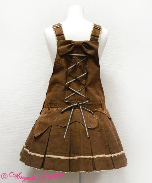 Melty Ribbon Chocolate Salopette by Angelic Pretty