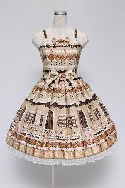 【値下げ中】Sweet Cream House スカート&カチューシャセット Sweet Cream House JSK and Barrette Set by Angelic Pretty