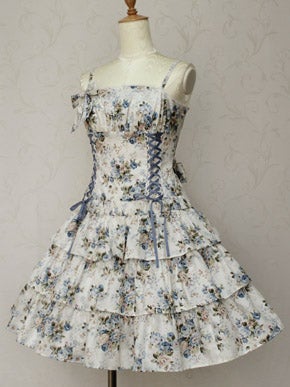 Rococo Bouquet Low-Waist JSK by Victorian Maiden