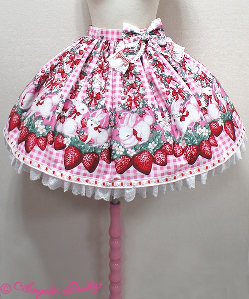 Ribbon Berry Bunny Skirt by Angelic Pretty