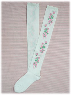 AngelicPretty Powder Roseオーバーニー ソックス Rose Toilette OTKs by Angelic Pretty