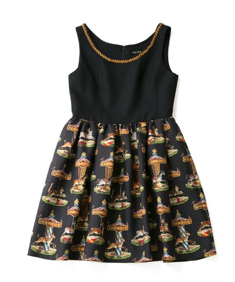 Wool Georgette & Carousel Bustier JSK by Jane Marple
