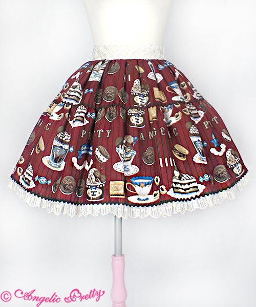 Cream Cookie Parade Skirt by Angelic Pretty