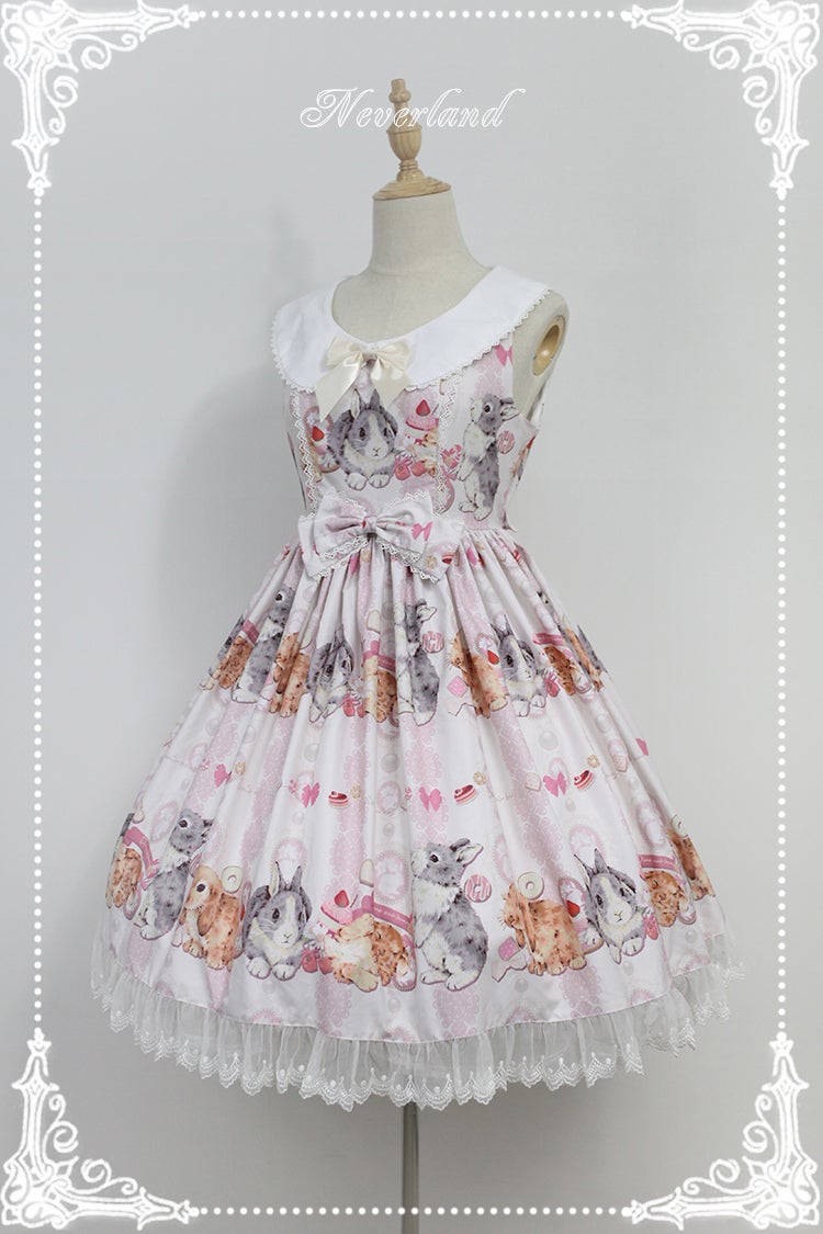 Neverland Lolita ~ Bunny's Dessert Time Sweet Lolita Collar JSK by