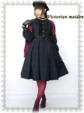 British Check Jasmine OP by Victorian Maiden