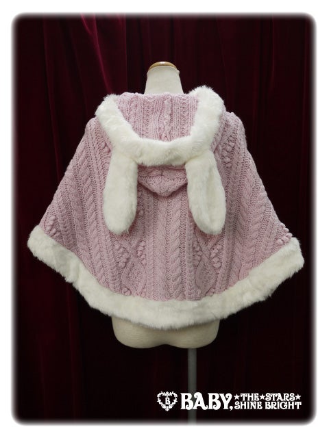 baby the stars shine bright アラン編みうさみみケープ Aran Knit Bunny Ear Cape by Baby, the Stars Shine Bright