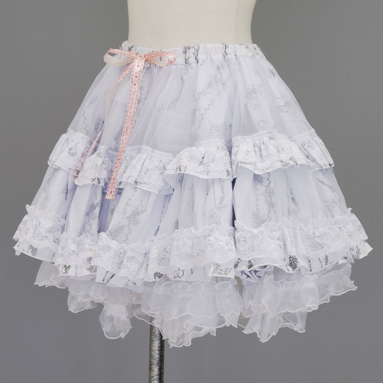 00s 希少 h.naoto FRILL 総柄プリント フリルパニエスカート FRILL Volume Pannier Skirt by h.NAOTO
