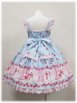 Cherry Berry Bunny Chest Ribbon JSK by Angelic Pretty