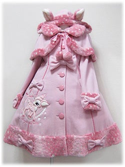 Angelic Pretty 子鹿のミルキーちゃんファーケープ難あり Milky-Chan the Fawn Coat (Plain) by Angelic Pretty